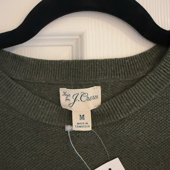 J. Crew Men's Olive Crewneck Sweater - Picture 4 of 13